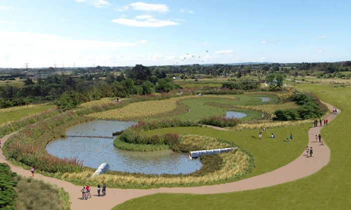 New Multimillion-Dollar Freshwater Wetland Designed by Iwi Artists - One of NZ’s Largest