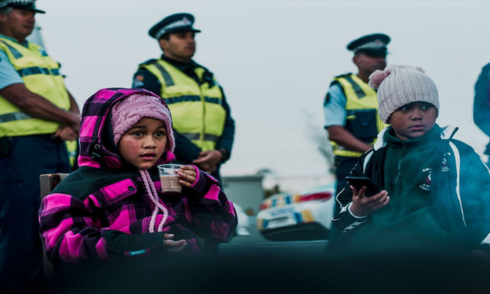 Police seen as health threat to protest children