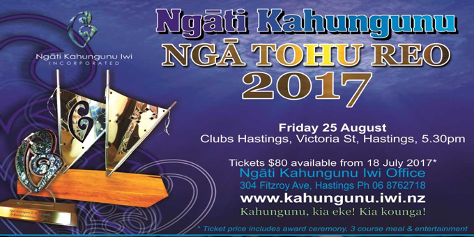 Ngati Kahungunu announce reo Maori award winners
