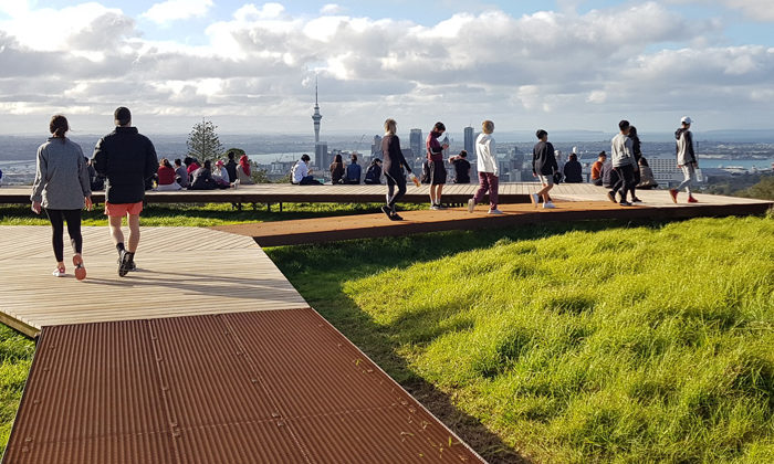 Boardwalk protects Maungawhau's ancient features