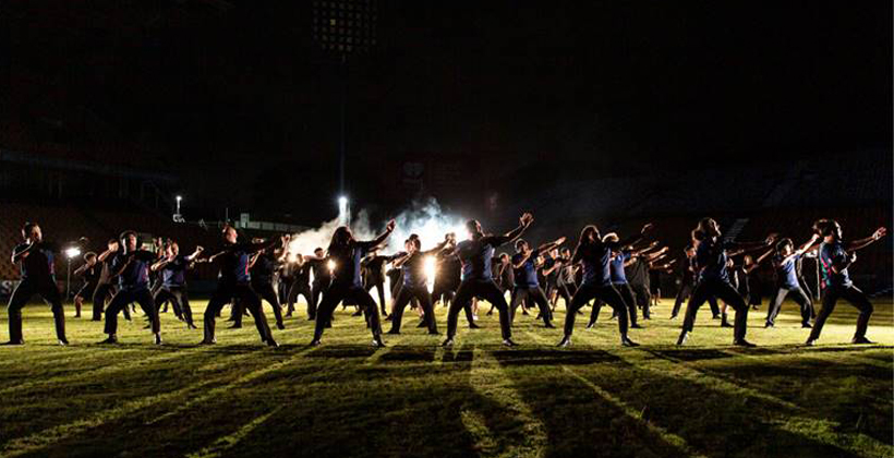 Best Foods organises 100-strong 'COVID-19' Haka for the Vodafone Warriors.
