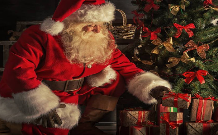 Santa reo on the sleigh