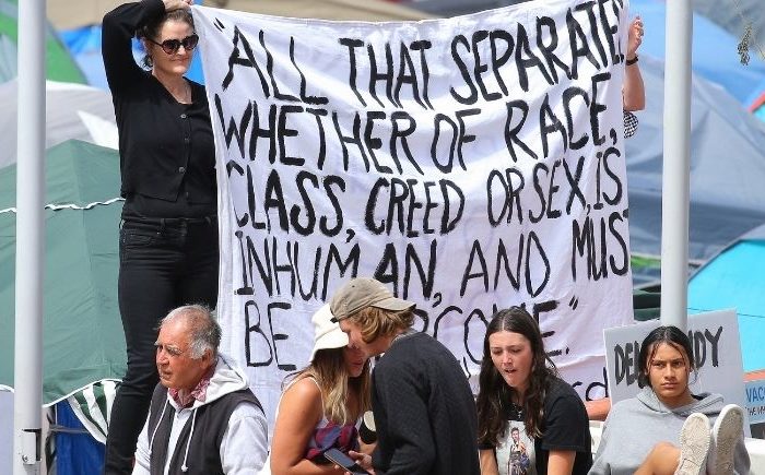 There will be tears as children used in Parliament protest