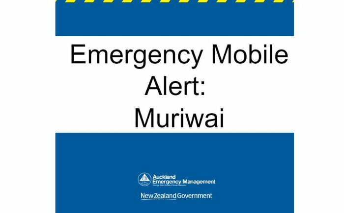 Emergency Mobile Alert issued for Muriwai