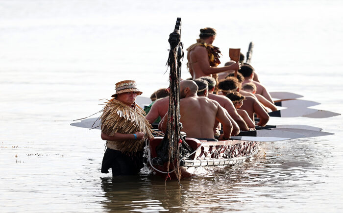 Paddle passed down for Waitangi regatta